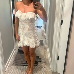 Elegant White Lace Off-Shoulder Dress